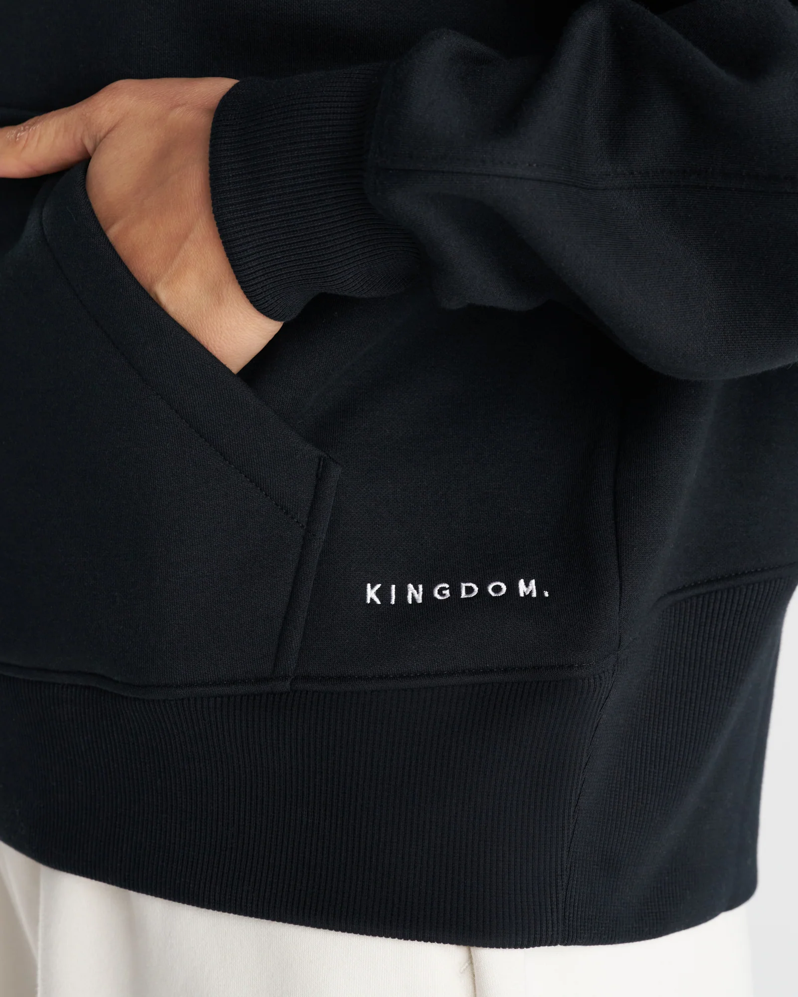 Women's Signature Fleece Half-Zip Hoodie - Black - Image 6