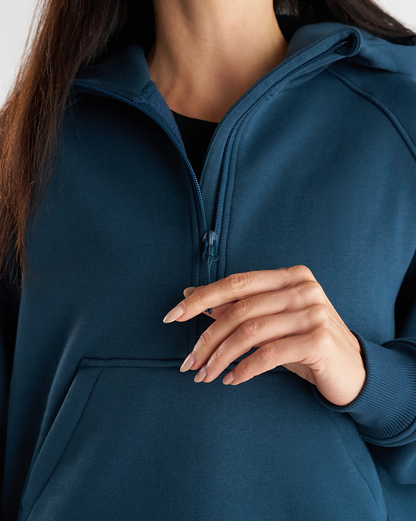 Women's Signature Fleece Half-Zip Hoodie - Midnight Navy - Image 3