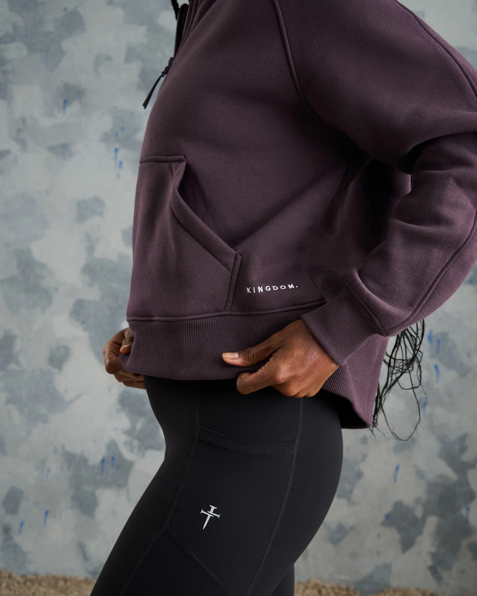 Women's Signature Fleece Half-Zip Hoodie - Nightshade - Image 9