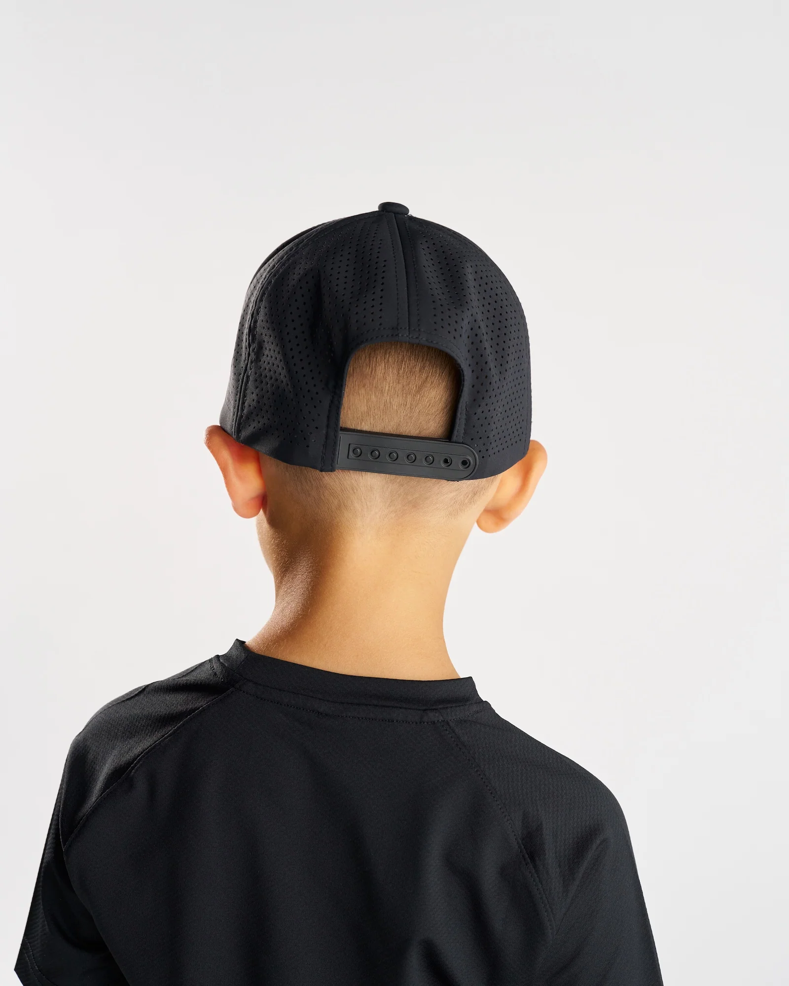 Youth Perforated Hat - Black - Image 4