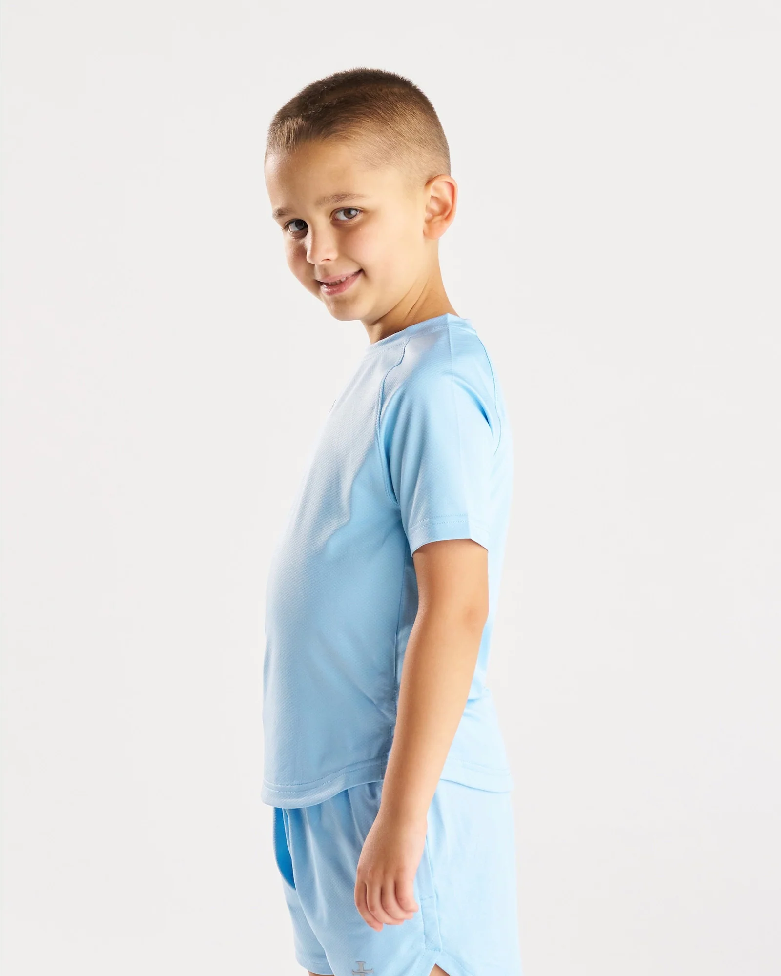 Youth Pro-Tech Tee "Cross" - Sky Blue - Image 3