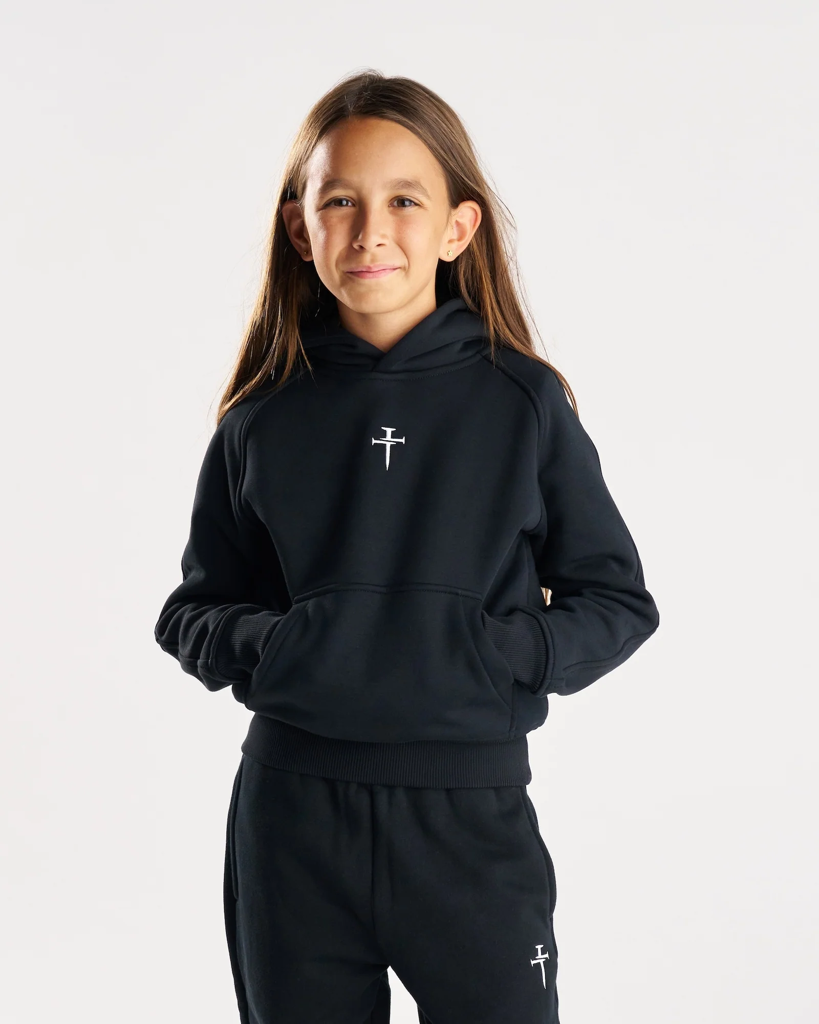 Youth Signature Fleece Hoodie - Black - Image 3