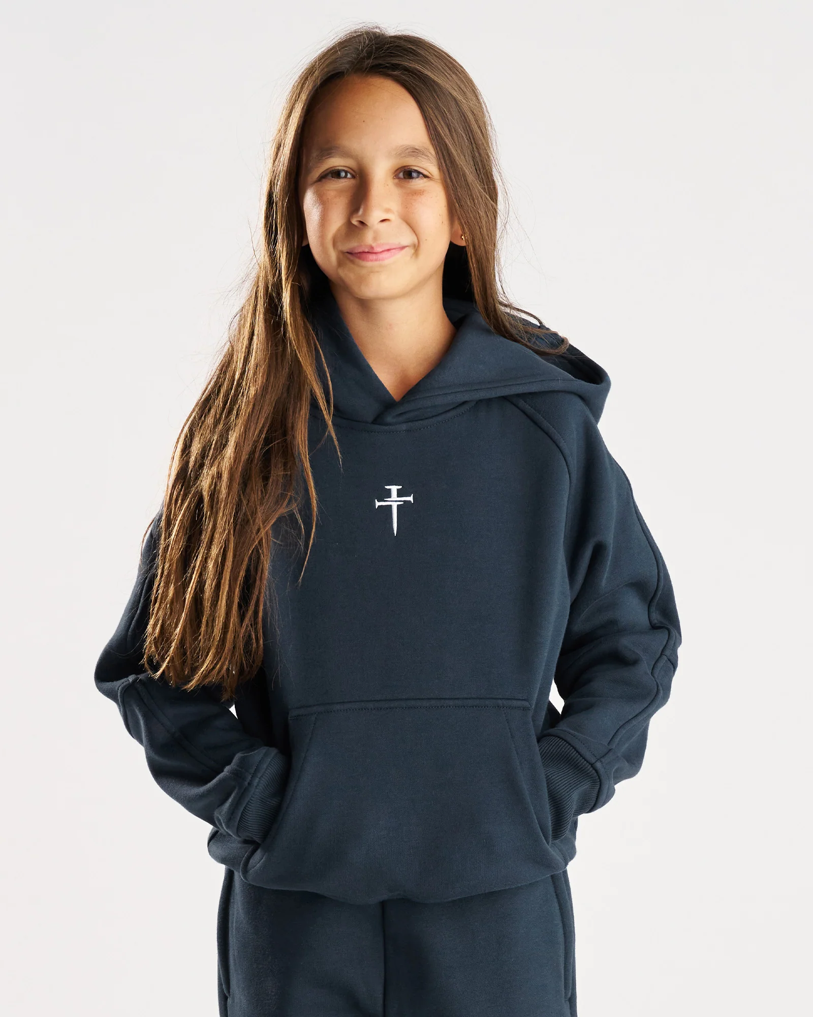 Youth Signature Fleece Hoodie - Midnight Navy