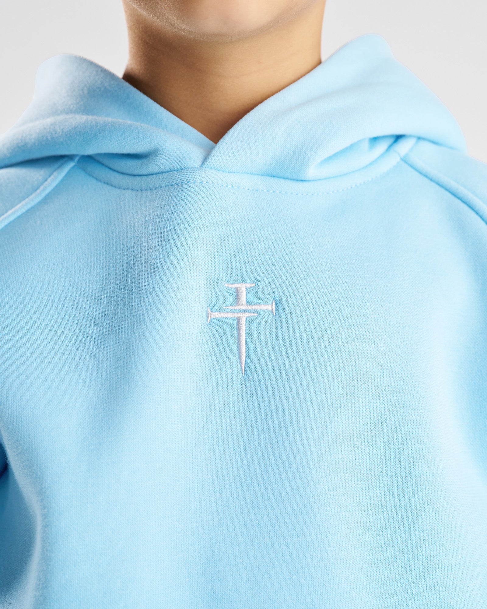 Youth Signature Fleece Hoodie - Sky Blue - Image 2