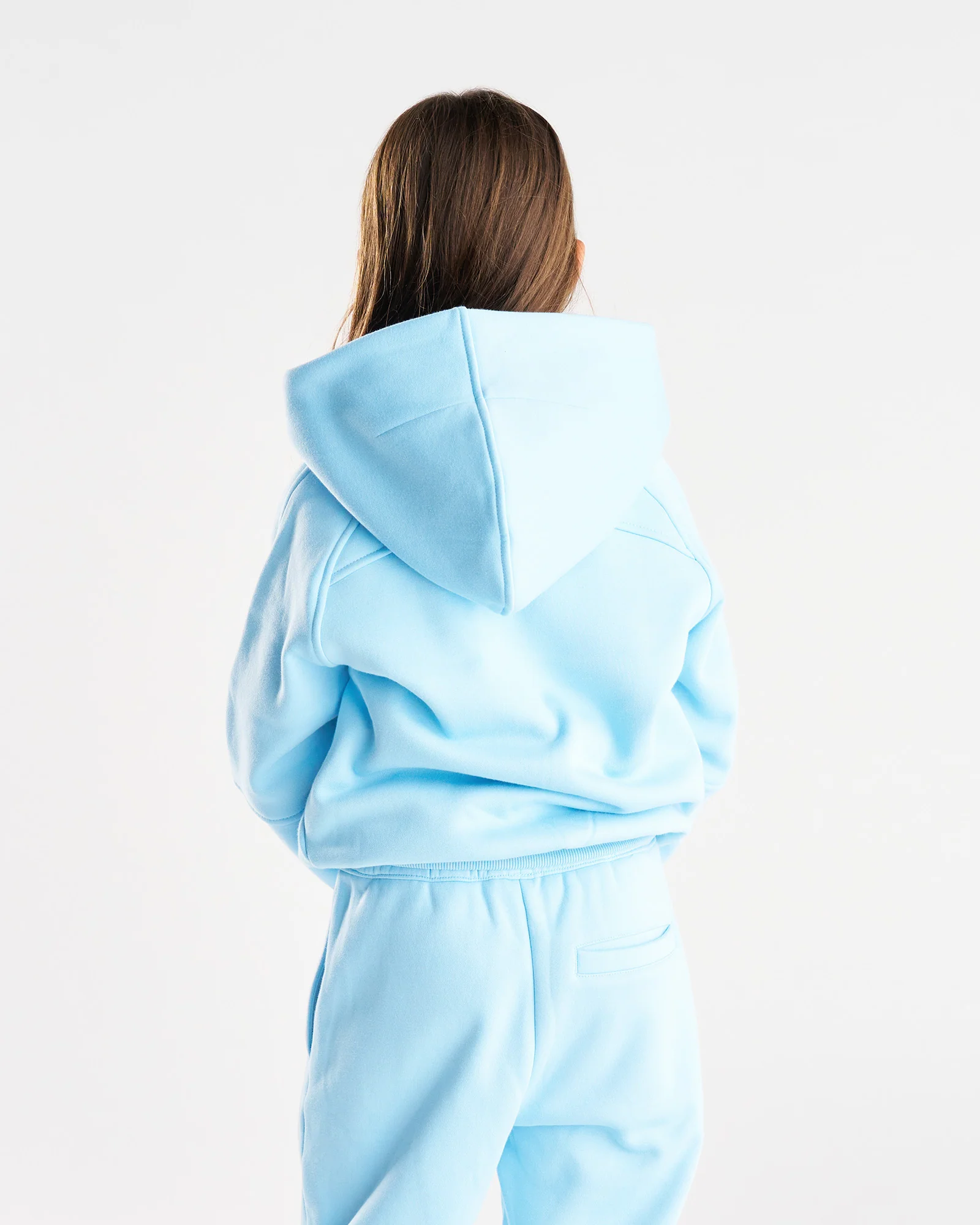 Youth Signature Fleece Hoodie - Sky Blue - Image 7