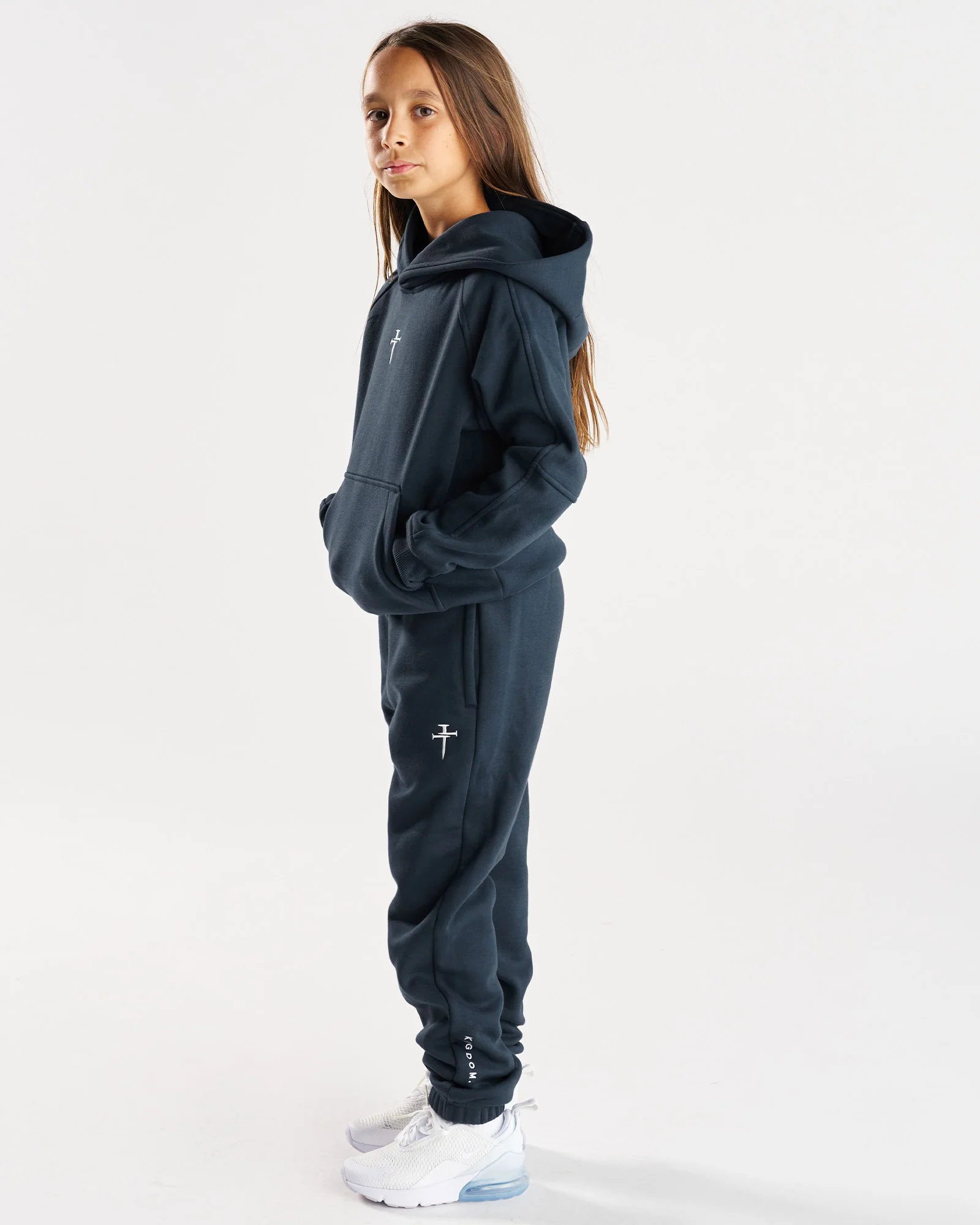 Youth Signature Fleece Sweatpants - Midnight Navy - Image 5