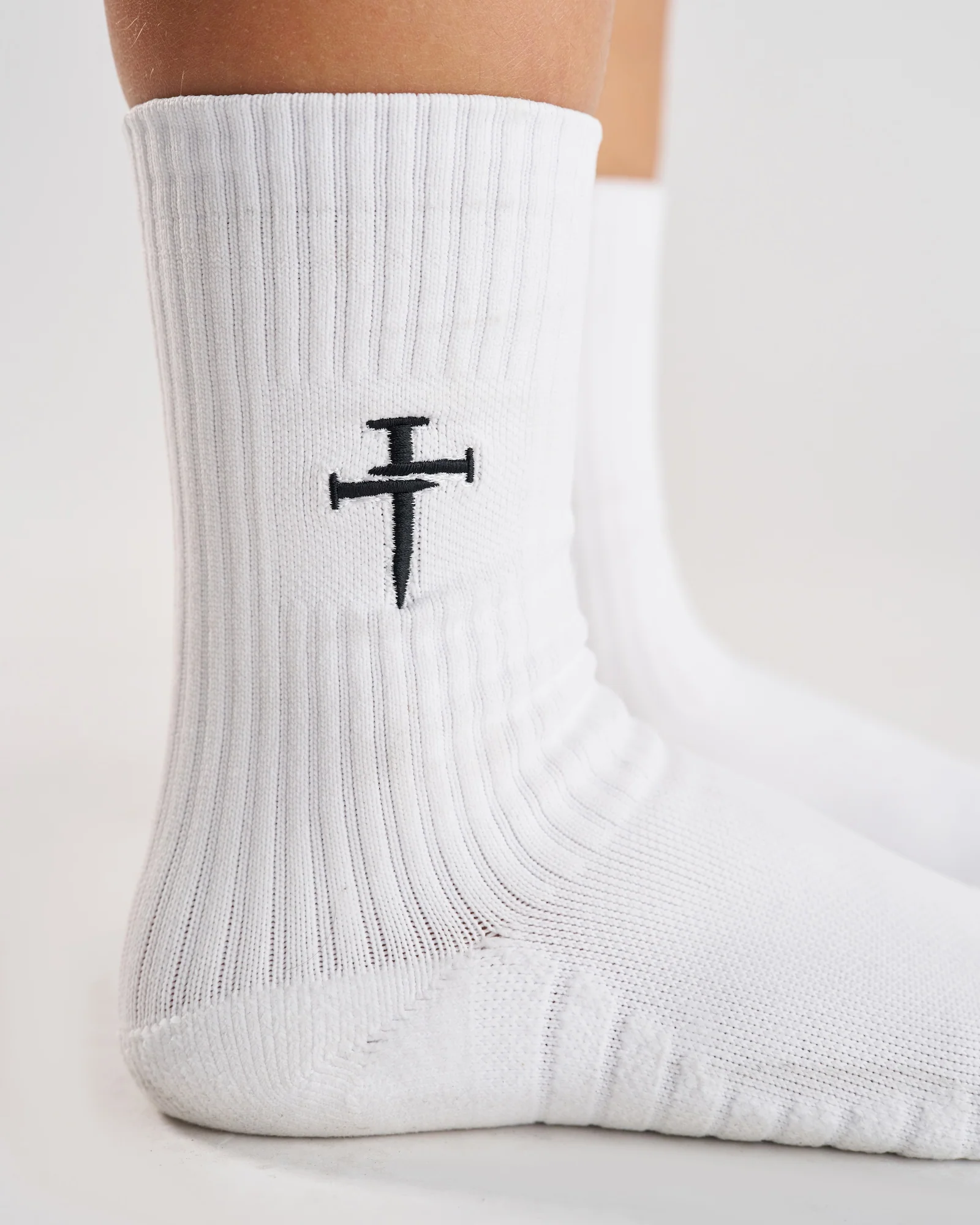 Youth Training Crew Socks (3 Pack) - White - Image 3
