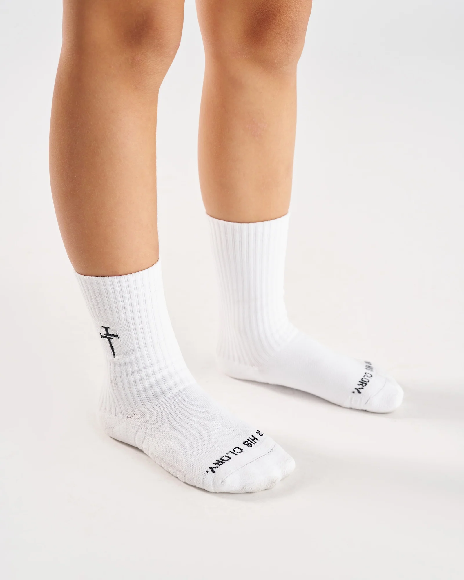 Youth Training Crew Socks (3 Pack) - White - Image 4