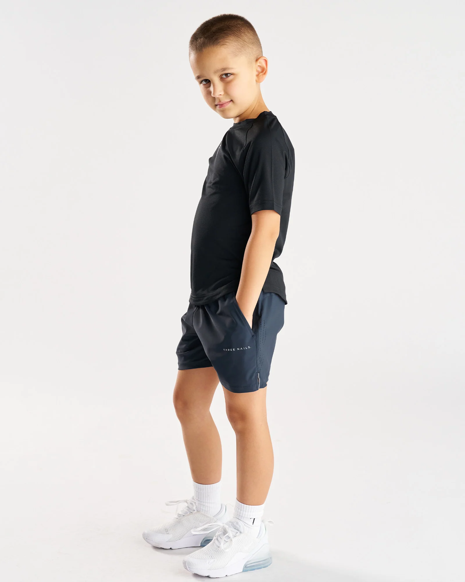 Youth Vapor-Lite™ Hybrid Short - Midnight Navy - Image 4
