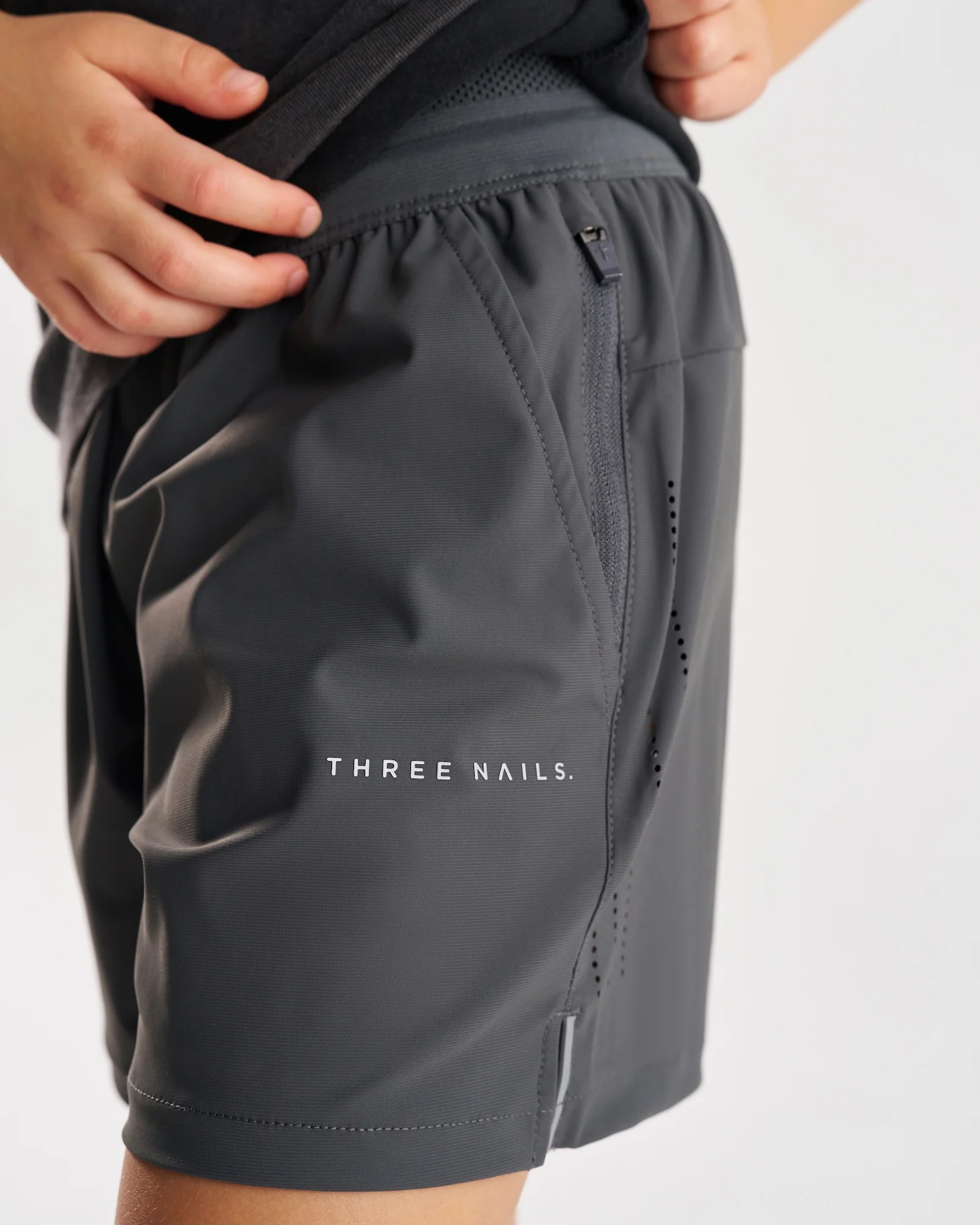 Youth Vapor-Lite™ Hybrid Short - Space Grey - Image 2