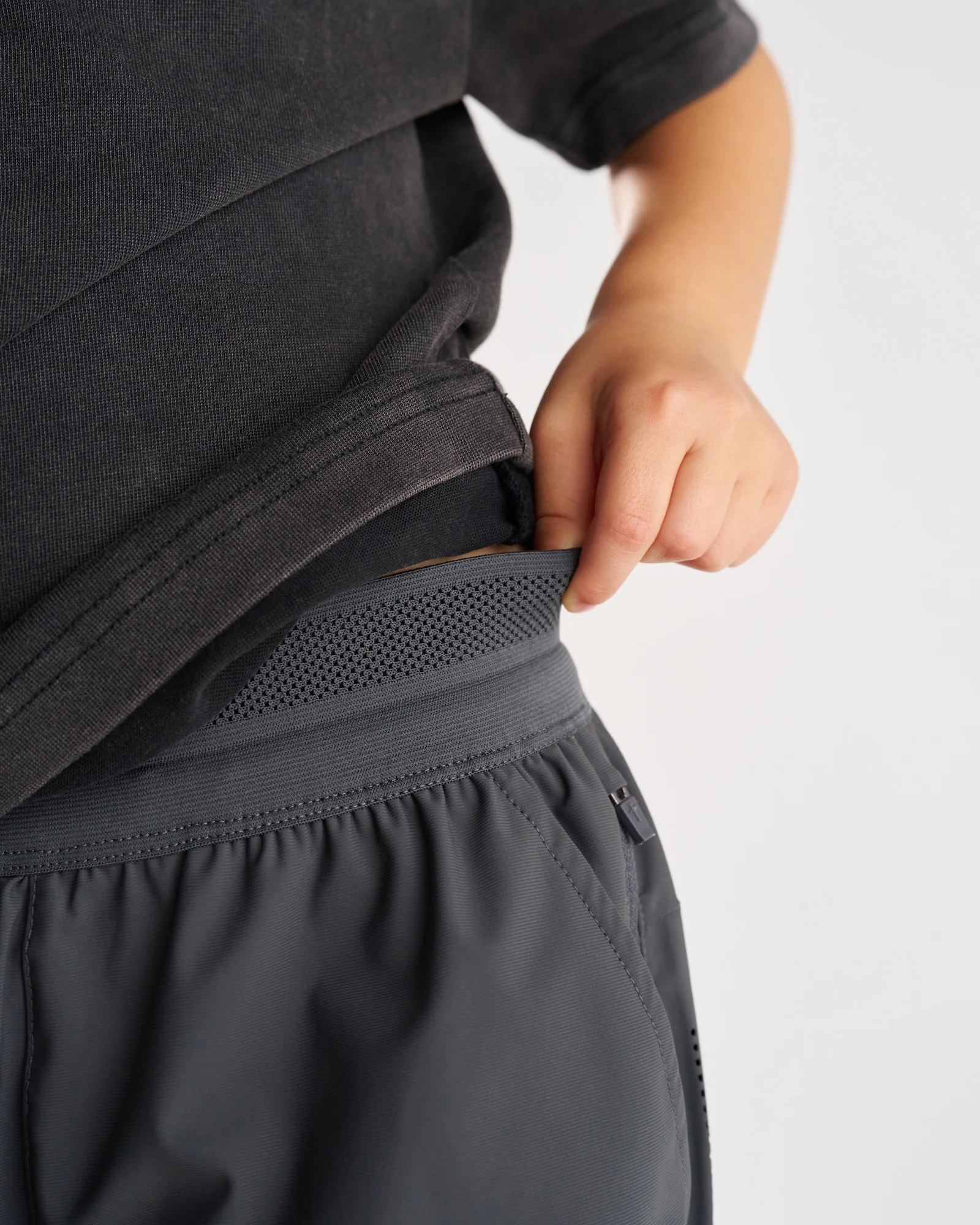 Youth Vapor-Lite™ Hybrid Short - Space Grey - Image 3